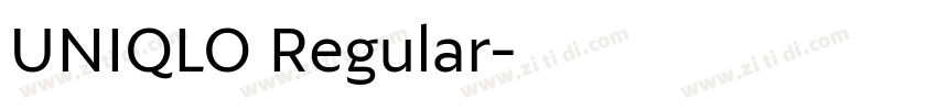 UNIQLO Regular字体转换